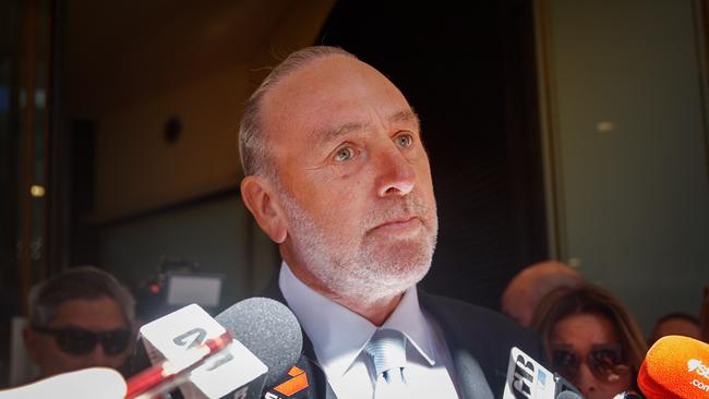 SYDNEY, AUSTRALIA - NewsWire Photos AUGUST 17, 2023: Brian Houston leaves the Downing Centre local court after being found not guilty on Thursday. The Hillsong founder is charged with covering up his fatherÃs sexual abuse of a young boy. Picture: NCA NewsWire / Nikki Short