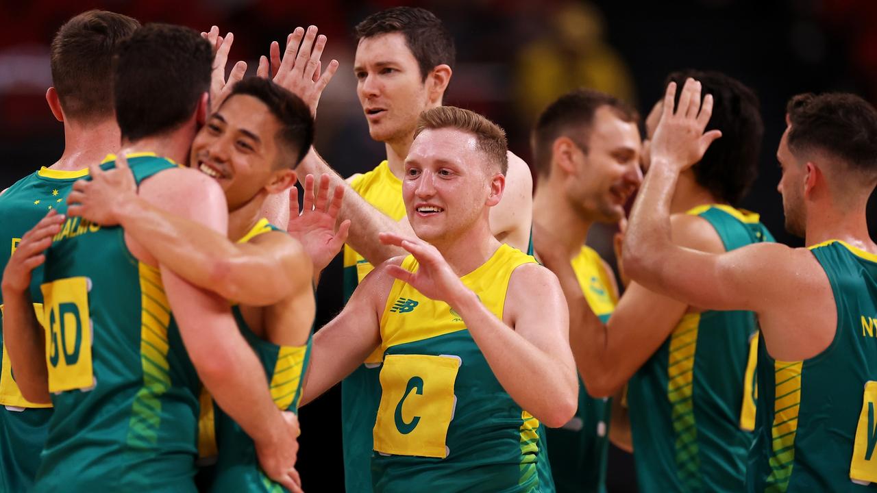 The Australian Sonix celebrate victory against the England Thorns. Picture: Getty