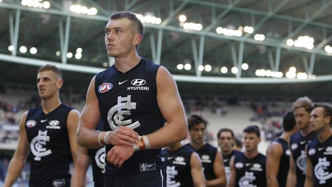 Carlton’s rebuild will be under more pressure if the club fails on the Gold Coast. Picture: AAP Image/Daniel Pockett.