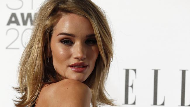 British model Rosie Huntington-Whiteley, winner of the model of the year award.