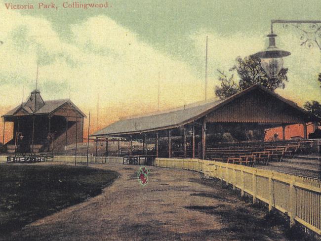 CIRCA 1900: Photo circa 1900 of Victoria Park, home ground of Collingwood, taken from book "100 Years of Australian football". Australian rules / AFL / VFL Historical Victoria / Venue