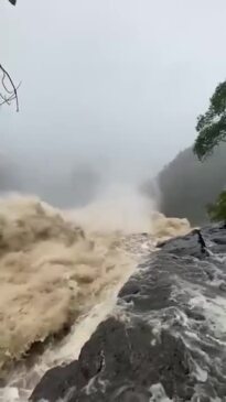 Barron River falls bursting after Cyclone Jasper