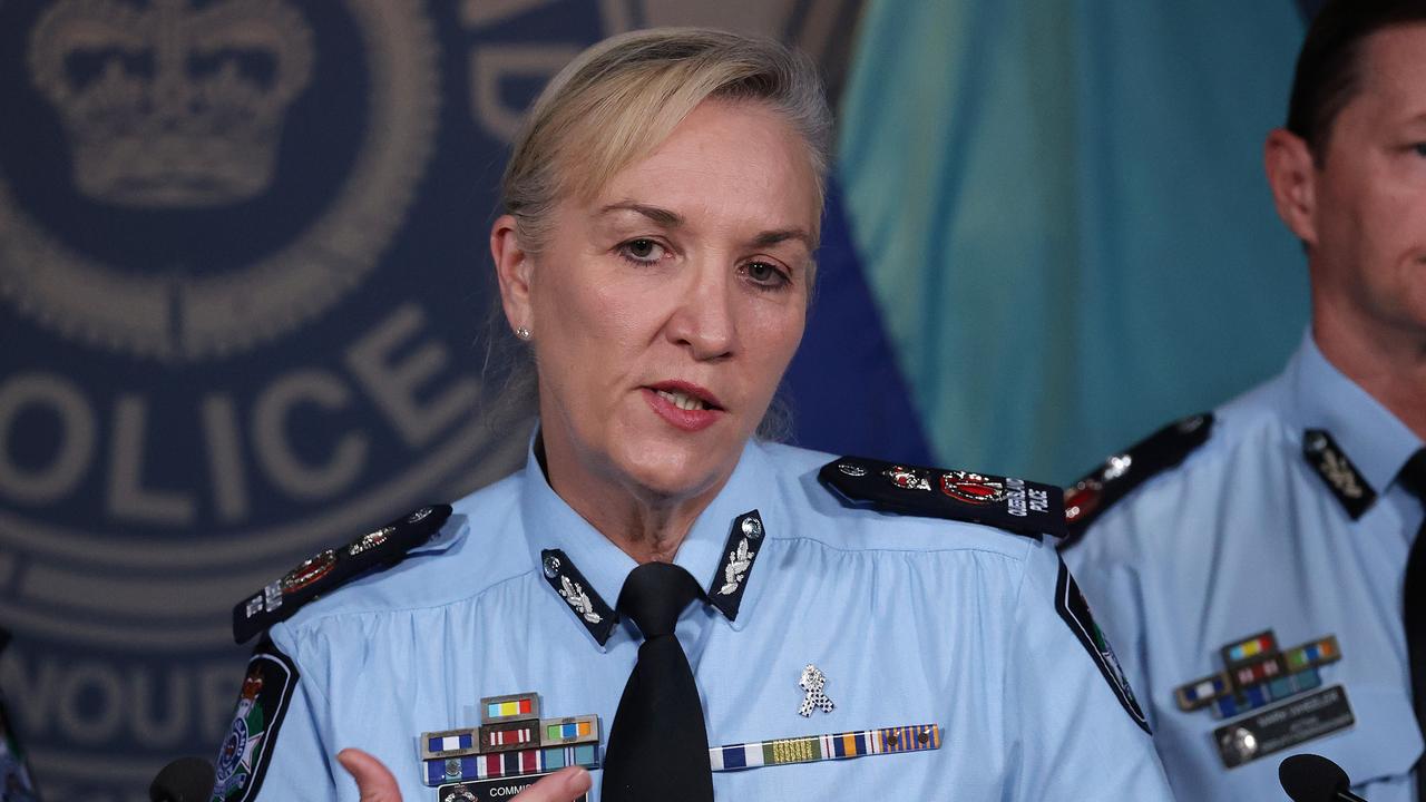 Katarina Carroll Police Commissioner during a press conference, Brisbane. Picture: Liam Kidston