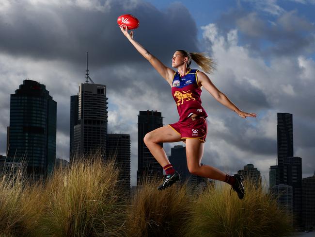 Brisbane Lions’ Tayla Harris is preparing to play in the first AFLW grand final. Picture: Adam Head