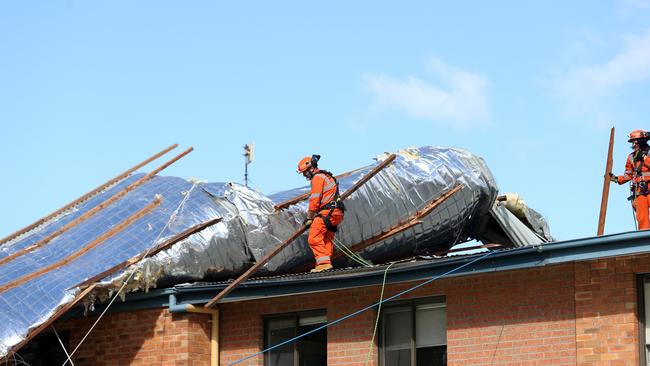 About 30 residents were evacuated from the building. Picture: Peter Lorimer.