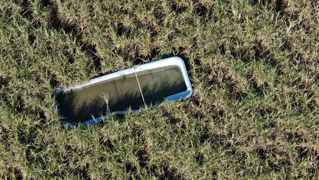 A pool found in the middle of a cane field. Picture: Richmond River Canegrowers Association.