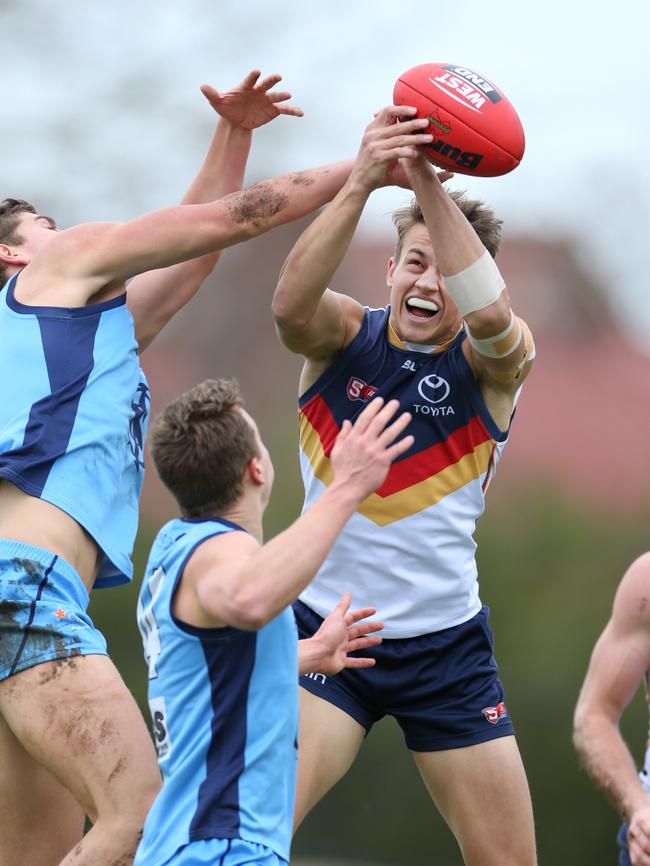 Tom Doedee finished second in the Crows SANFL club champion award and is ready to make his AFL debut. Picture: Stephen Laffer