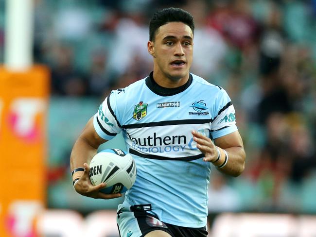 Sharks young gun Valentine Holmes looms as a great POD option if he plays fullback. Picture: Gregg Porteous