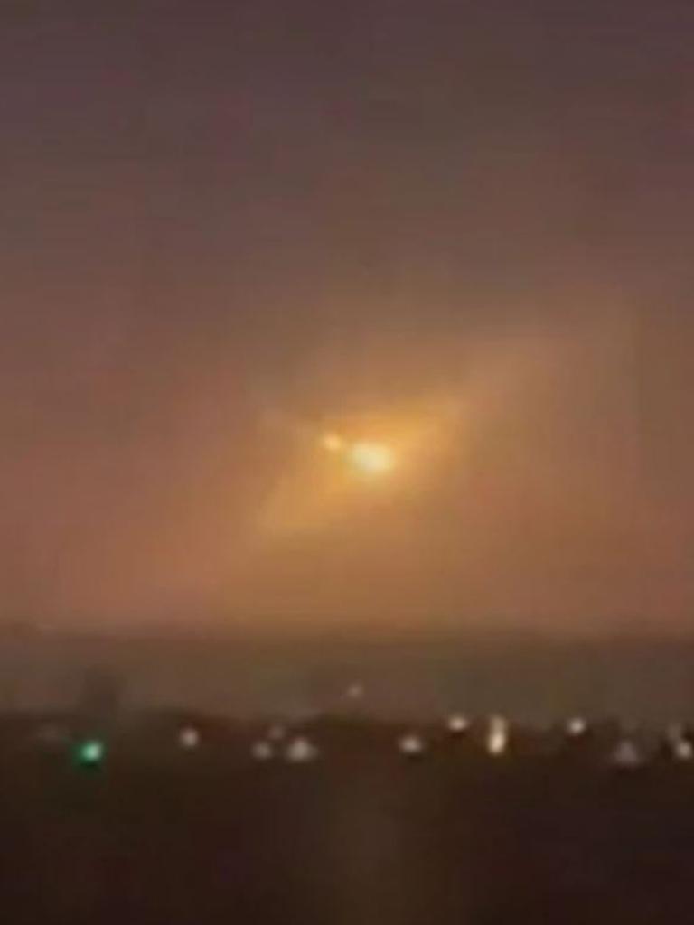 The meteor created a bright orange and red light. Picture: Supplied