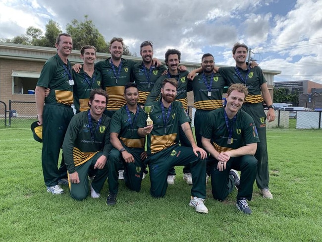 Parkdale United players celebrate their White Ball grand final victory last season.