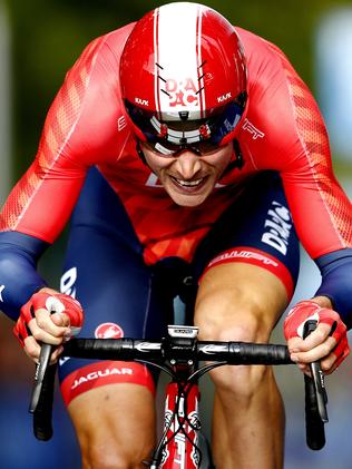 Drapac’s Will Clarke pushing himself. Picture: Michael Klein.