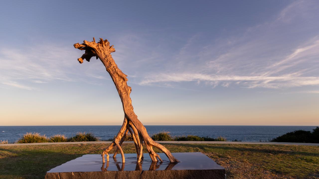 Professor Shen Lieyi’s Tracing won the 2024 Aqualand Sculpture Award. Picture: Sculpture by the Sea