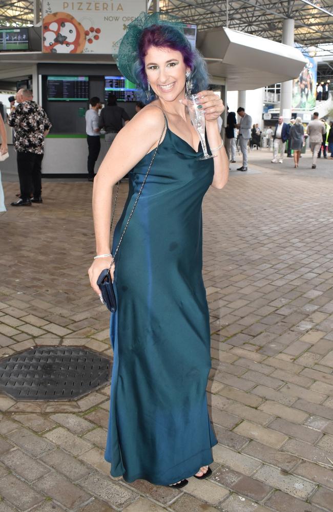 Amy Naumann at the 91.1 Hot FM Ladies Oaks Day 2025.