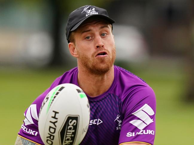 Munster at one of Melbourne’s last training sessions before the shut down. Picture: AAP