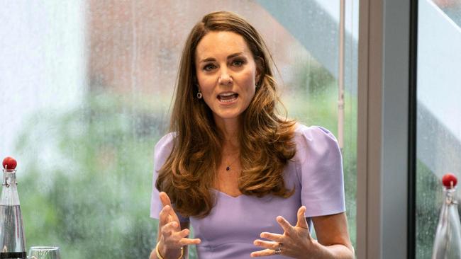 Kate at a discussion to mark the launch of The Royal Foundation Centre for Early Childhood's inaugural report, ‘Big Change Starts Small’. Picture: Richard Pohle / POOL / AFP