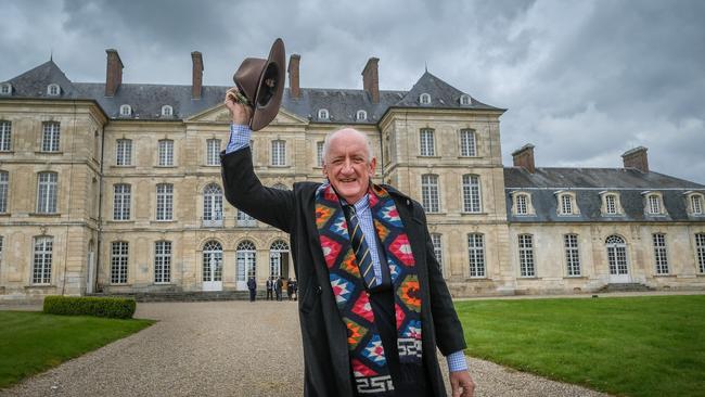 Tim Fischer in France. Picture: Alastair Miller