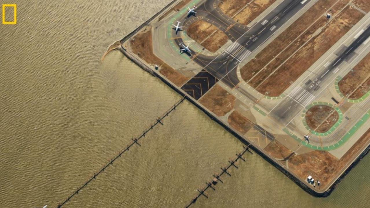 This is a rare look at the approach end of runways 28 left and right at San Francisco’s International Airport. Picture: Jassen Todorov /National Geographic Travel Photo Contest