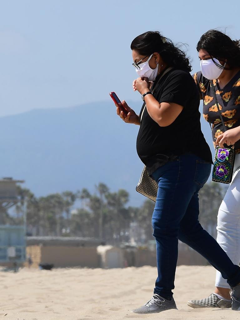 Homelessness was on the rise in Venice Beach during the pandemic. Picture: Frederic J. Brown/AFP