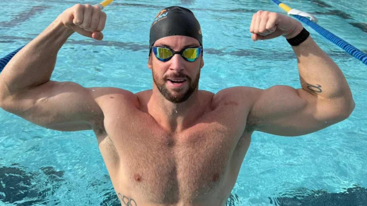 James Magnussen during his training for the Enhanced Games.