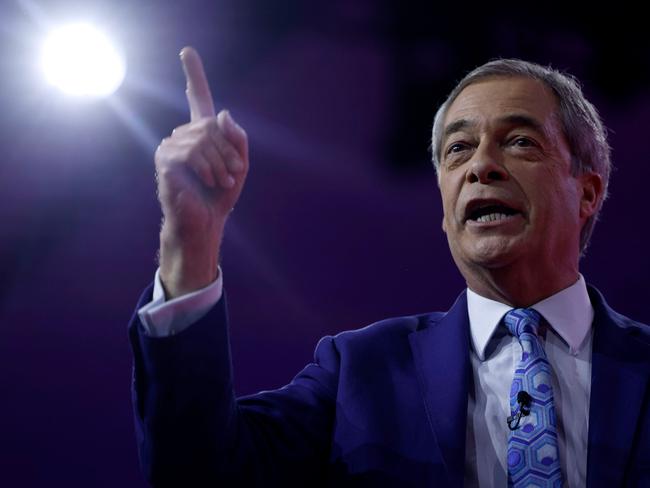 NATIONAL HARBOR, MARYLAND - MARCH 03: Nigel Farage, former Brexit Party leader, speaks during the annual Conservative Political Action Conference (CPAC) at the Gaylord National Resort Hotel And Convention Center on March 03, 2023 in National Harbor, Maryland. The annual conservative conference entered its second day of speakers including congressional members, media personalities and members of former President Donald Trump's administration. President Donald Trump will address the event on Saturday.   Anna Moneymaker/Getty Images/AFP (Photo by Anna Moneymaker / GETTY IMAGES NORTH AMERICA / Getty Images via AFP)