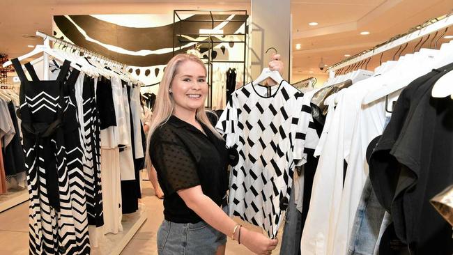 Syenna Rogerson looks at the Sass & Bide display in the newly-redeveloped Myer store in the Sunshine Plaza, which will be complete next year. Picture: Warren Lynam