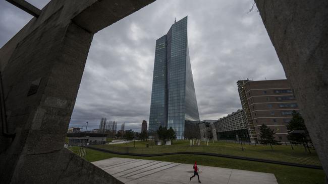 The European Central Bank headquarters in Frankfurt, Germany. Europe is already dealing with surging gas prices. Picture: Getty Images