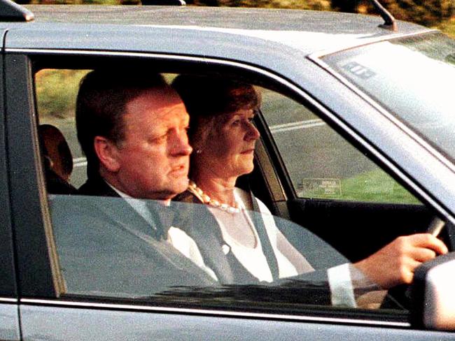 Brigadier Andrew Parker Bowles with wife Rosemary in 1997. Picture: AFP