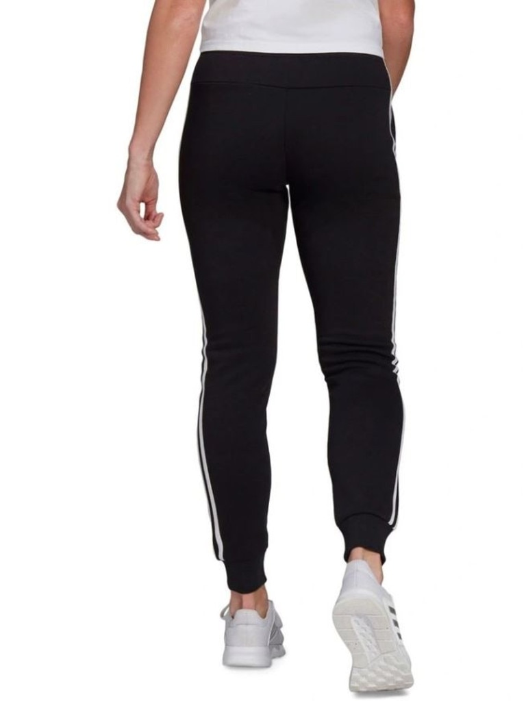 Adidas 3-Stripe Fleece Cuffed Pants Black/White Picture: Myer.