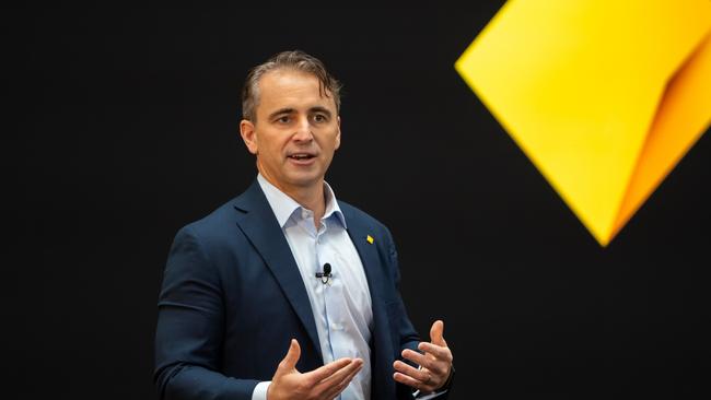 CBA’s share price is up about 40 per cent in a year as investor money flows into the Australian market. Pictured is CBA CEO Matt Comyn. Picture: supplied