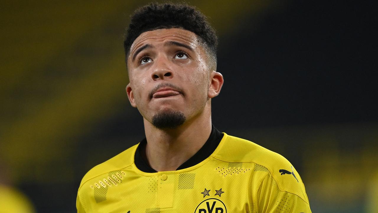 Jadon Sancho is being targeted by Manchester United. (Photo by Ina Fassbender / POOL / AFP)