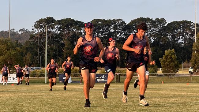 Mt Eliza players at pre-season training. Picture: Facebook