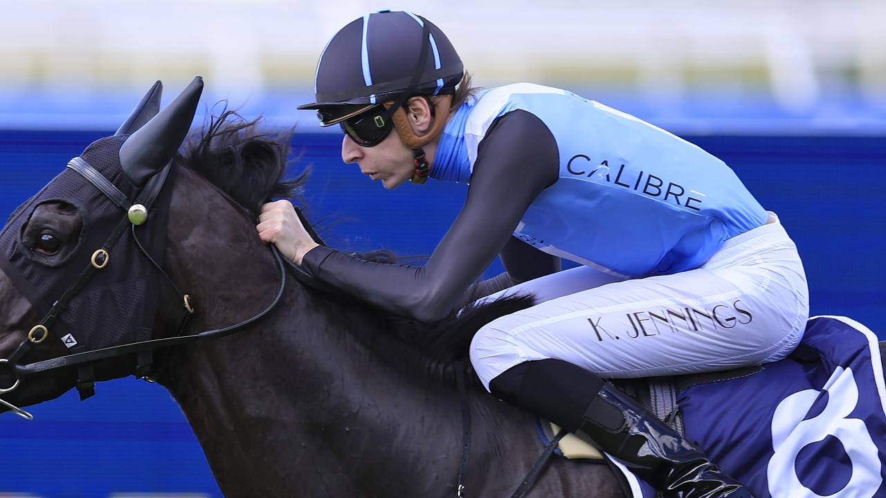 Koby Jennings rides Harlem Groove for trainer Paul Perry on Wednesday. Picture: Getty Images