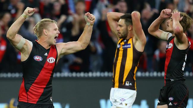 Michael Hurley celebrates on the final siren.