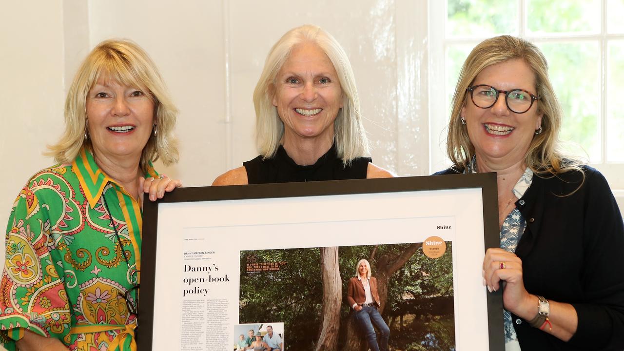 Harvey Norman chief executive Katie Page, Danny Mayson-Kinder from Primrose Sands in Tasmania and Herald and Weekly Times chairman Penny Fowler. Picture: Yuri Kouzmin