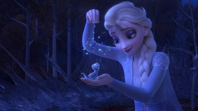 This image released by Disney shows Elsa, voiced by Idina Menzel in Frozen 2. Picture: Disney via AP