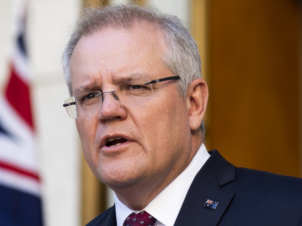 Prime Minister Scott Morrison has accused Labor of “fearmongering” as it ramps up pressure for the government to announce further economic support. Picture: NCA NewsWire/Martin Ollman