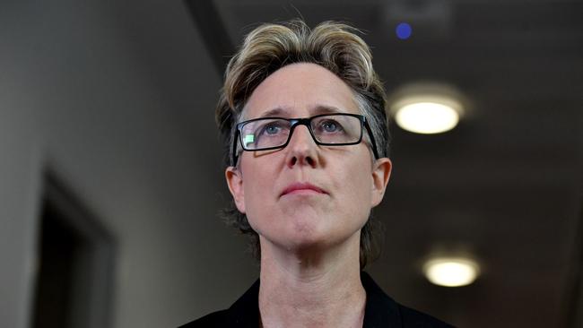 ACTU Secretary Sally McManus at Parliament House in Canberra today. Picture: Getty Images