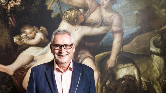 Chris Saines hopes paintings such as Titian's Venus and Adonis will soon be viewed again at GOMA. Picture: NIGEL HALLETT