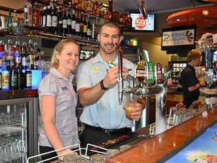 WOULD BE WELCOME: Shelly with Michael Porter, who believes pubs in regional areas should not be paying as much as those in the city. Picture: Ali Kuchel