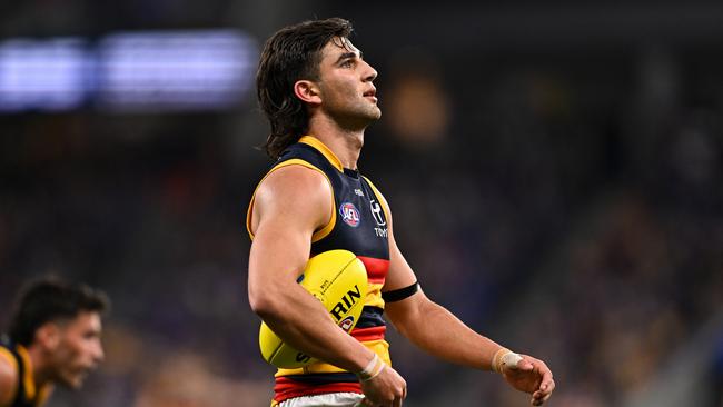 Josh Rachele’s second season with the Crows saw him pay 21 games and kick 23 goals. Picture: Daniel Carson