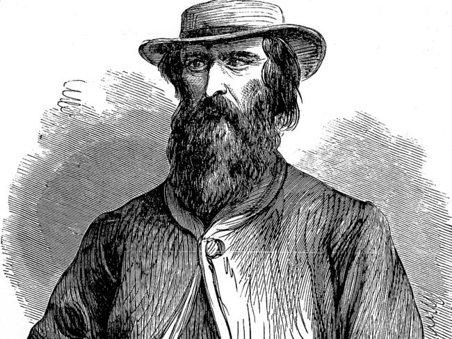 Illustrated sketch of Bushranger Dan Morgan from Sydney News on May 16,1865 (16/05/65).