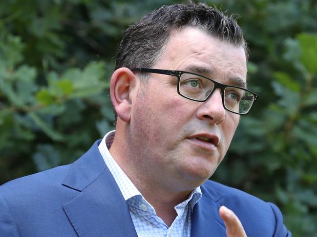 Victorian Premier Daniel Andrews holds a press conference to discuss the latest COVID outbreak in NSW.  Saturday, December 20. 2020. Picture: David Crosling