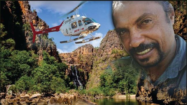 Kakadu National Park ranger Fred Hunter was seriously hurt in a helicopter crash in Kakadu. Picture: Facebook. Art: Louis Marquez