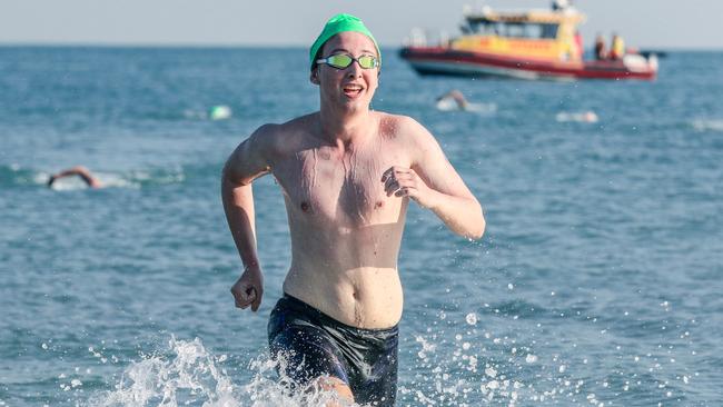 Adam Van Wessel is a multiple winner of the 1.2 K of the McArthur River Mining Darwin Ocean Swim at Casuarina Beach. Picture Glenn Campbell