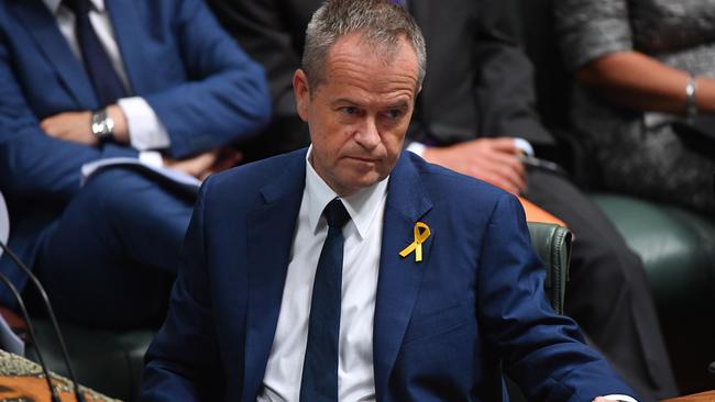 Leader of the Opposition Bill Shorten during Question Time. Picture: AAP.