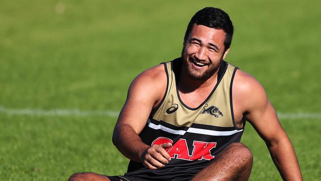 Peta Hiku during Penrith Panthers training at Panthers Rugby League Academy, Penrith. Picture: Brett Costello