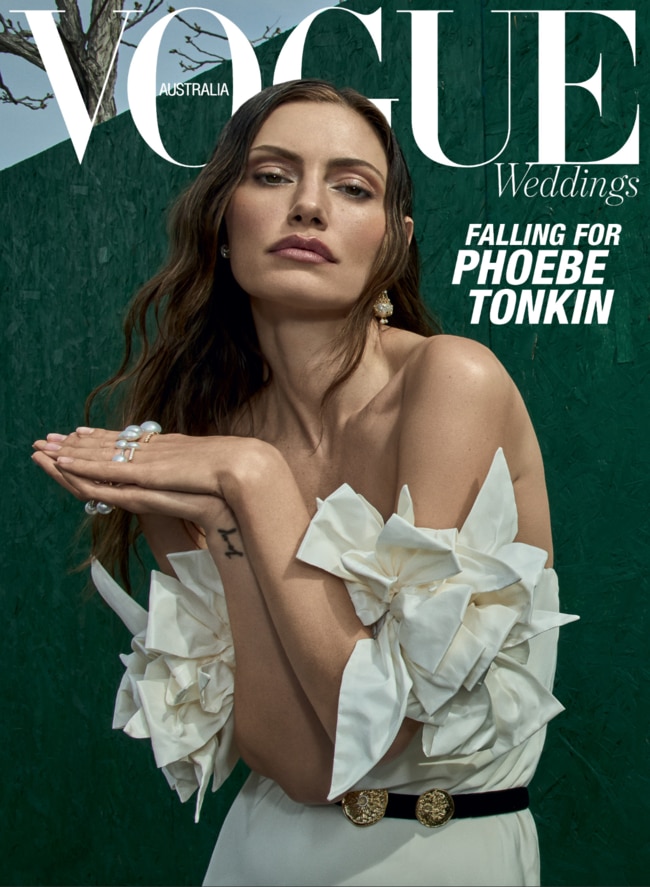 Phoebe Tonkin for the Vogue Wedding Special inside the June issue featuring cover star Lila Moss, on sale June 2. Picture: Emma Summerton
