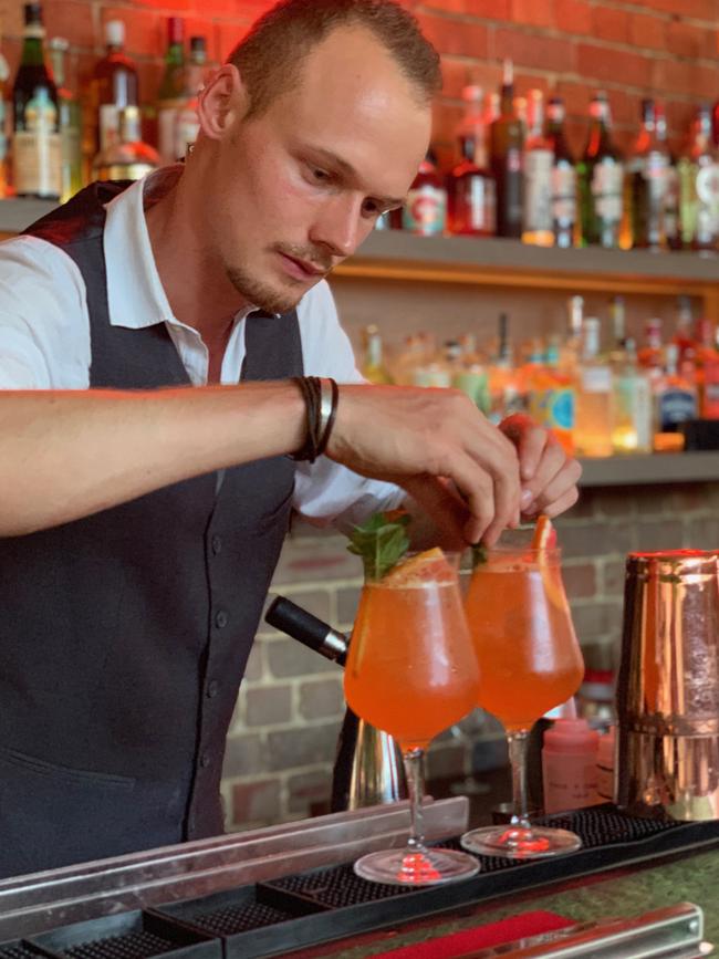 Spritz Bar Chippendale have just opened in Kensington Street. Pictured is the rooftop spritz.