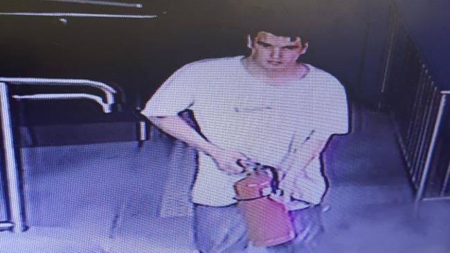 Police are seeking a man who allegedly blasted a Sylvania McDonald's employee with a fire extinguisher on September 15, 2018. Picture: Supplied