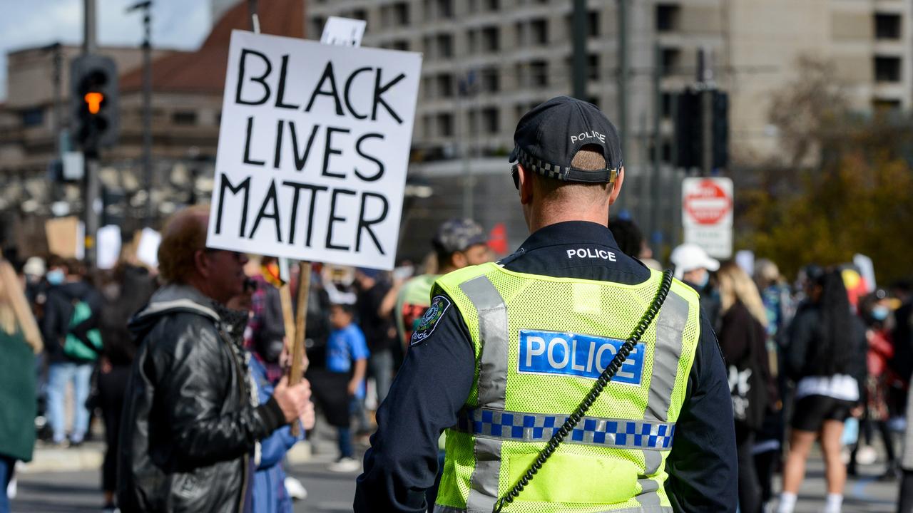 Solidarity with Minneapolis! Justice for George Floyd rally in Victoria Square, Saturday, June 6, 2020. (Pic: Brenton Edwards)